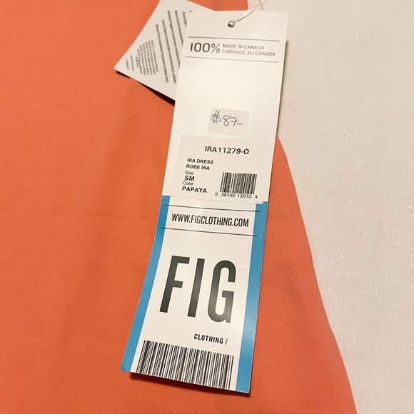 Fig Clothing Ocean Dress Papaya Womens Small - Picture 3 of 16